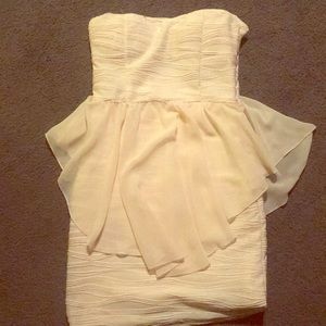 White strapless dress